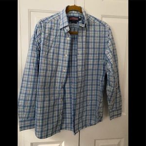 Vineyard Vines Light blue plaid button down